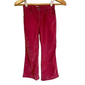 Silvana Cirri pink velour flare pant. Size 6.